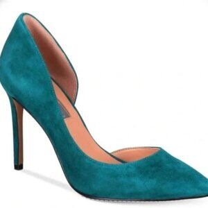 INC International Concepts Kenjay d'Orsay Pumps in Teal Suede